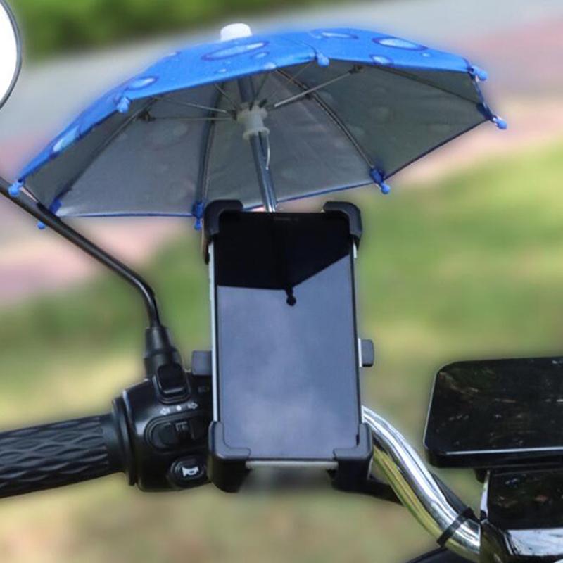 Bicycle Motorcycle Mount Holders Mobile Phone Sunshade Umbrella Decor