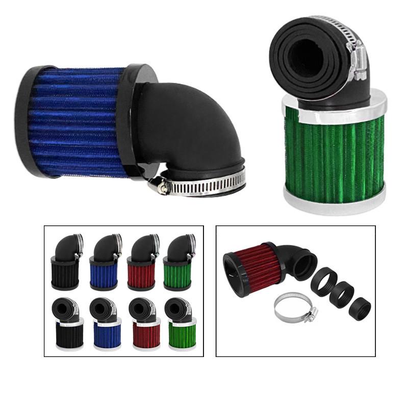 28-48mm Universal Motorcycle 90° Bend Air Intake Filter Cleaner Dirt Bike BobberChopper Cafe Racer Old School