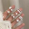 Vintage Irregular Smooth Opening Rings for Women Adjustable Stackable Finger Ring Jewelry Stylish Geometric Accessory