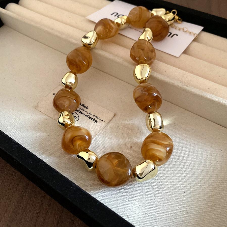 Acrylic Irregular Square Round Beaded Bracelets for Women Multicolor Bohemia Geometric Handmade Bangles Couple Jewelry Travel C