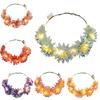 Faixa de Cabeça LED Feminina Formato de Flor Simulada Tiara de Cabelo Aro de Cabelo Multicolor