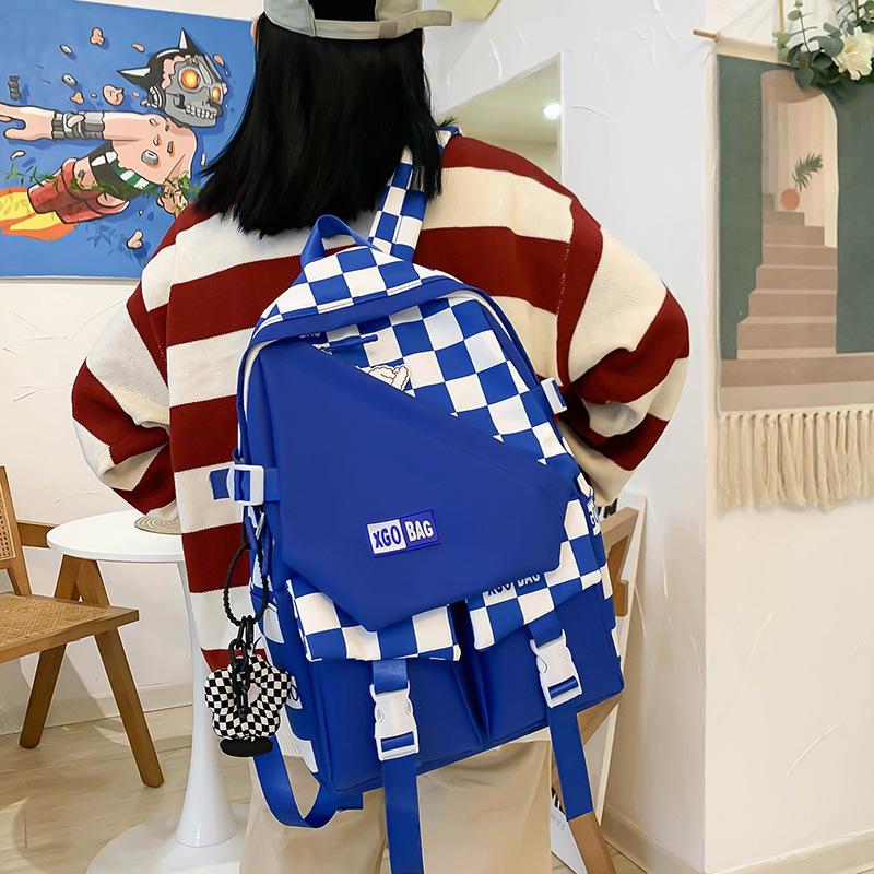 Four-piece Backpack Junior Senior High School Student Schoolbag Large Capacity Backpack