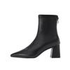 Fashion Women Side Zipper 2025 Comfortable Mid Heel Ankle Boots Fashion Warm Winter Shoes Black Red White Women Boots