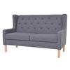 Vidaxl 2-Seater Fabric Upholstered Sofa, Grey