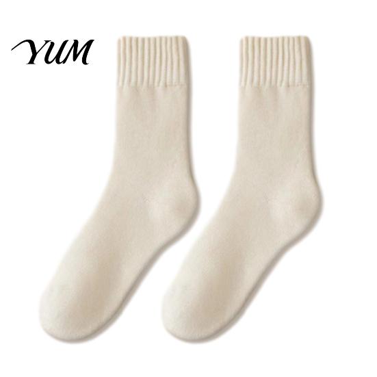 Thermal Insulated Socks for Cold Weather Women Thickened Winter Socks, Solid Color Mid Calf Fleece Lined Anti Slip Ribbed Daily Crew Weather,