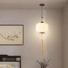 Modern Asian-Inspired Striped Glass Pendant Light for Restaurants and Bars