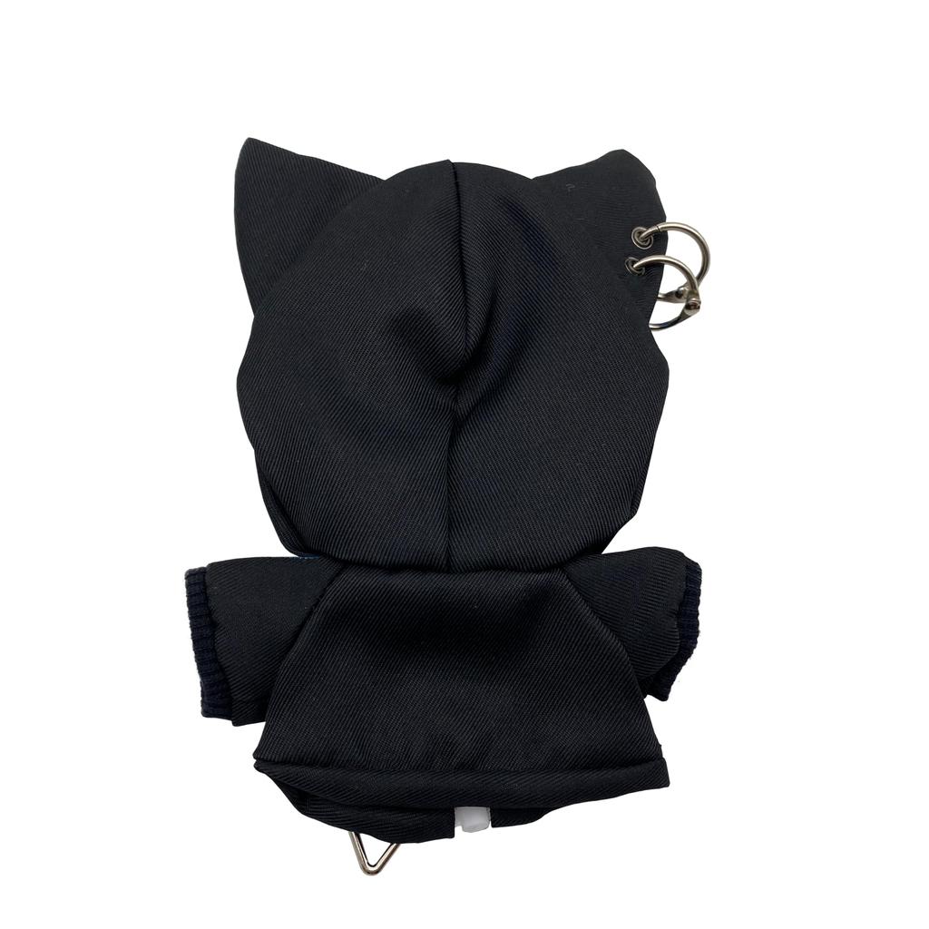 AXLUCE - Plush Clothes - Cat Ear Cyberpunk Hoodie - Plush Toy - Clothes - 10cm - Doll (Purple)