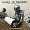 Resin Skeleton Toilet Paper Holder, Wall‑Mount Bathroom Tissue Rack For Halloween Decor