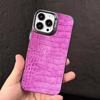 C-Krokodilmuster Druck Handyhülle Für iPhone 17,16,15,14,13,12,11,Pro Max,Plus Candy Silber Hülle