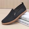 Men's Beijing Style Breathable Slip-On Shoes, Lightweight Flexible Sole Comfortable Walking Flats, Non-Slip Casual Cloth Shoes for Men