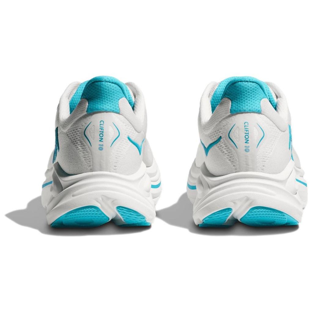 HOKA Clifton 10 White Skyward Blue Men Sneakers 1162030-WKY