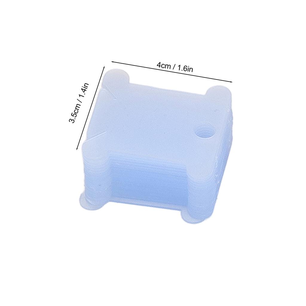 100pcs Plastic Floss Bobbins with Manual Bobbin Winder Crafts Easy Storage Embroidery Bobbins for Needlework Sewing