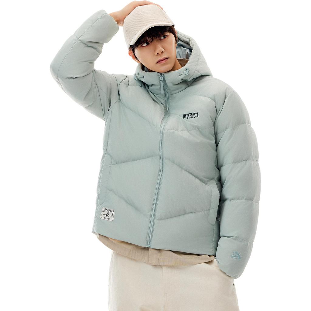 Anta Casual Series Simple Letter Hooded Loose Warm Versatile Down Jacket Men Outerwear 152618902-4