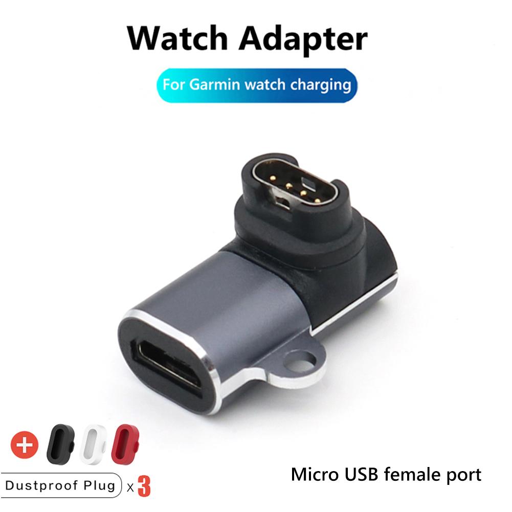 Charger Adapter Type C/IOS/Micro USB Converter For Garmin Fenix 7 7x 5s 6 6X 6S 5 Venu 2 2S SQ Forerunners 45 245M Charger Plug