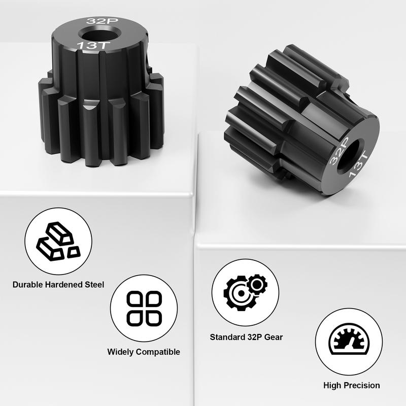 32P 13T Pinion Gear 3943X Hardened Steel for Traxxas TRX4 TRX6 Slash Rrustler Stampede Raptor 4x4 VXL Upgrade Accessories