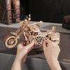 Tsukurundesu® Pohyblivá 3D dřevěná puzzle série (LK504 Cruiser kolo) s japonským návodem
