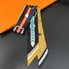 Multi-purpose Small Scarf Buckled Printing Skinny Bag Scarf Brand Silk Foulard Women Ribbon Scarves For Ladies