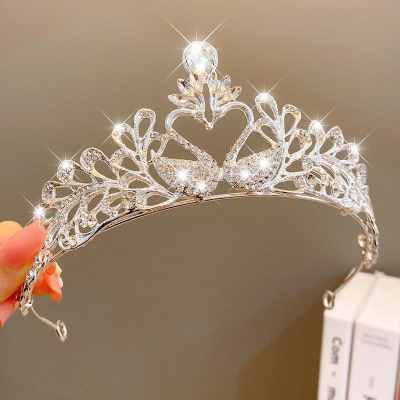 Birthday Crown Headwear Princess High-End Crown Girls Hairpin Headband Children Little Girl Headband Bridal Hair Accessories