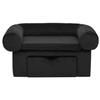 VidaXL Canapé pour Chien avec Tiroir Noir 75x50x38 cm Peluche Sofa Animaux 171078