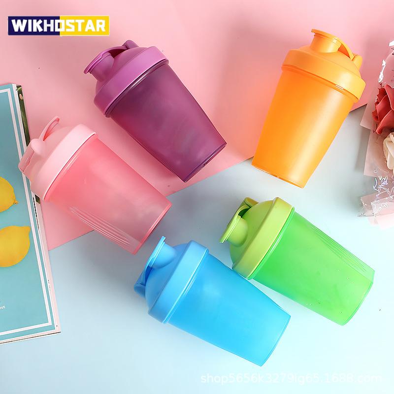 400ml Portable Plastic Drink Cup Shaker Bottles Sport Water Cups Whey Protein Powder Mixer Bottle Fitness Gym Shaker Outdoor
