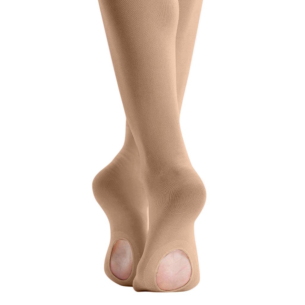 Girls' Dance Tights - Breathable Footed Tights With Hole Design