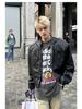 Unisex High-End Motorcycle Jacket: Spring & Autumn American Street Style with Padded Shoulders