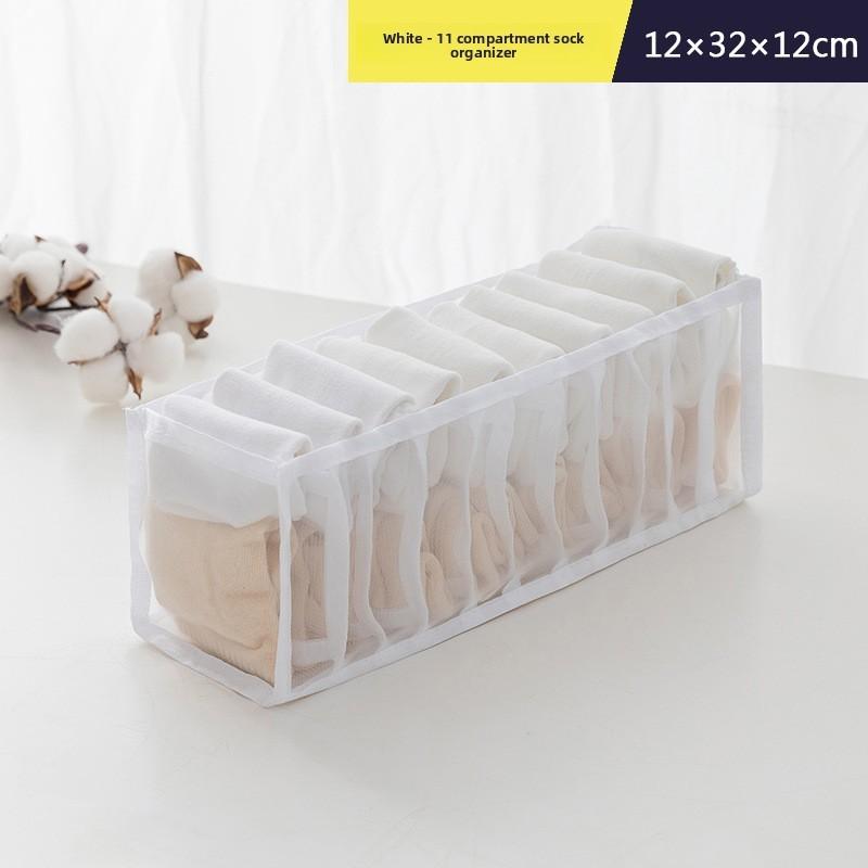 Japanese Style Underwear Organizer With Divided Compartments For Drawer Storage And Closet Use