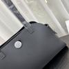 New First-layer Cowhide Splicing Canvas Tote Bag Shell Bag Retro Underarm Bag Shoulder Handbag Women