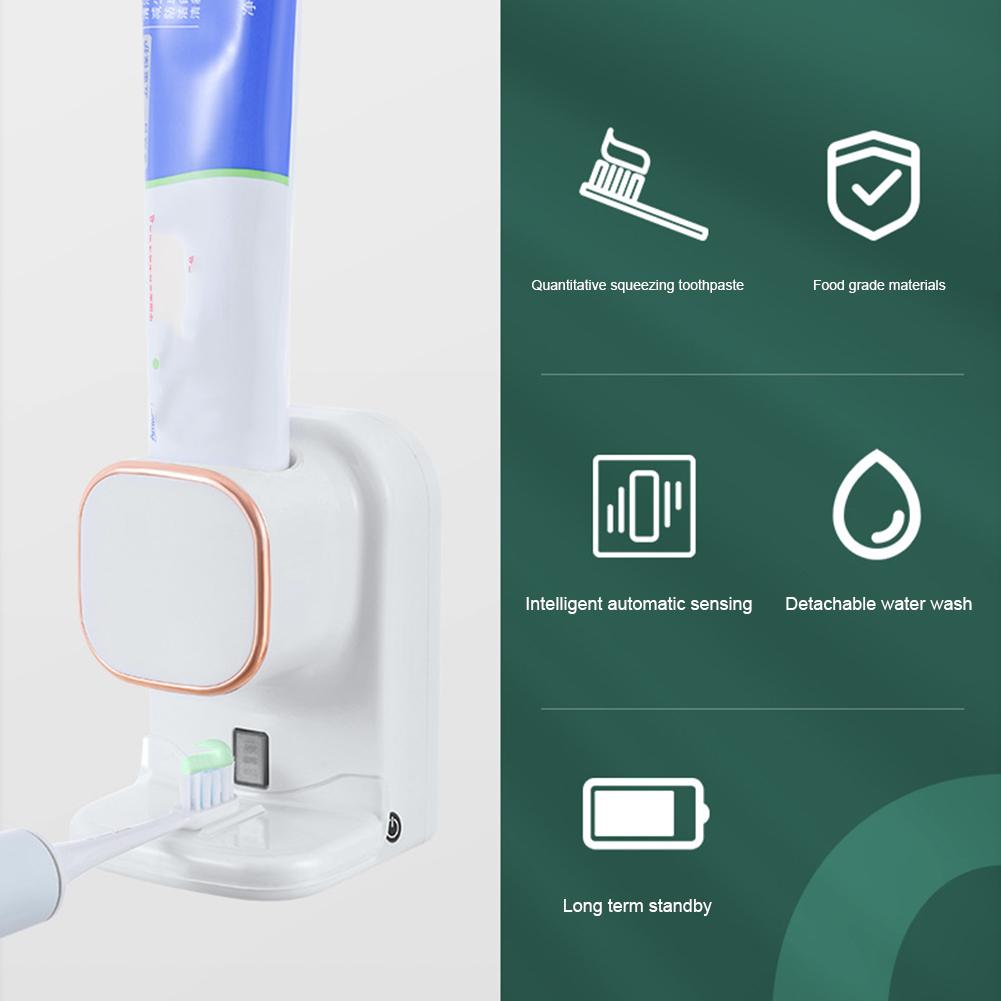 Automatic Toothpaste Squeezer Smart Wall-Mounted Toothpaste Dispenser Removable Detachable Washroom Bathroom Accessories