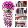Violet Artificial Flower Valentine's Day Party Decoration Simulation Wall Hanging Basket Flower Orchid Fake Silk Vine Flowers