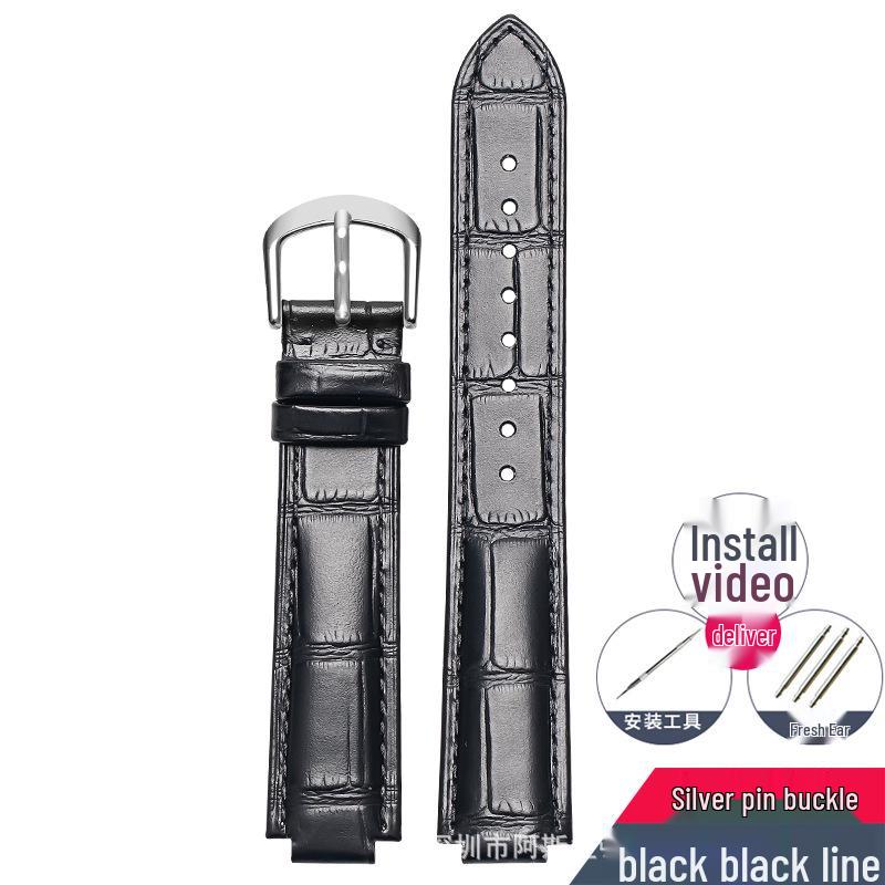 

Кожаный ремешок для часов Cartier Blue Balloon: Натуральная водонепроницаемая коровья кожа с пряжкой-пином для мужчин и женщин 20MM*18MM, 12MM Lug