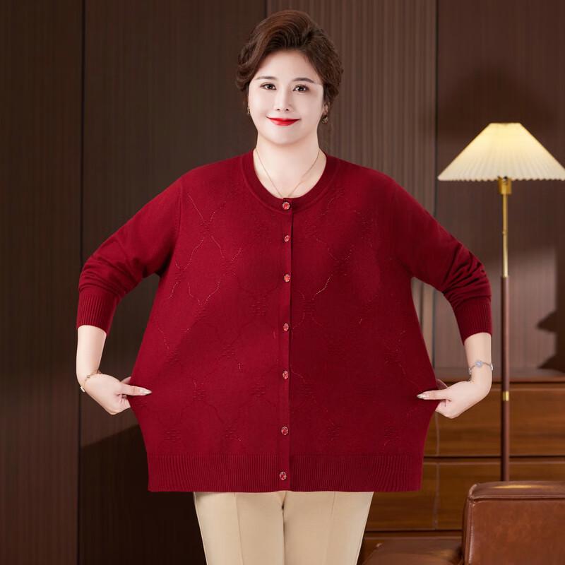 Women's Plus Size Winter Round Neck Knit Cardigan