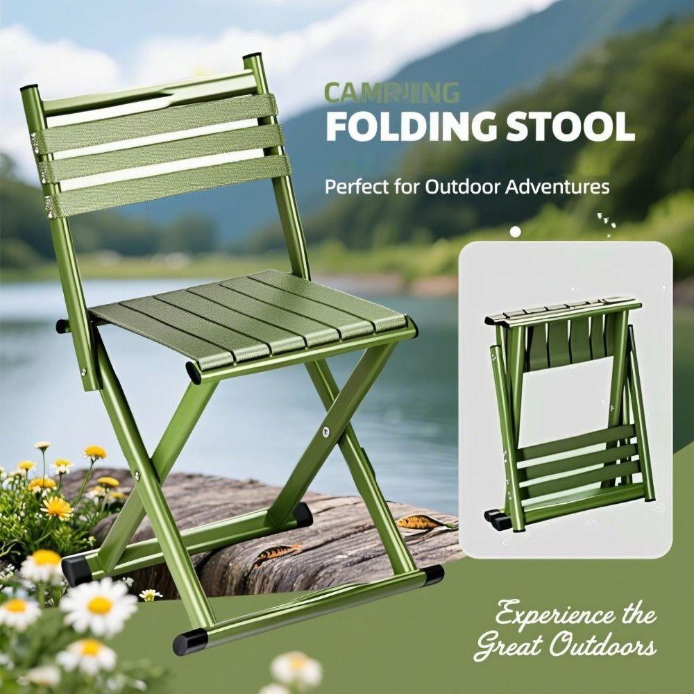 Strong Load-bearing Camping Stool Wear-resistant Patio Seat Portable Folding Chairs  Riding