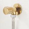 Gold Angle Valve Brass Wall Mount Angle Valve for Toilet Universal Stop Chrome Water Triangle Valve for Faucet and Toilet