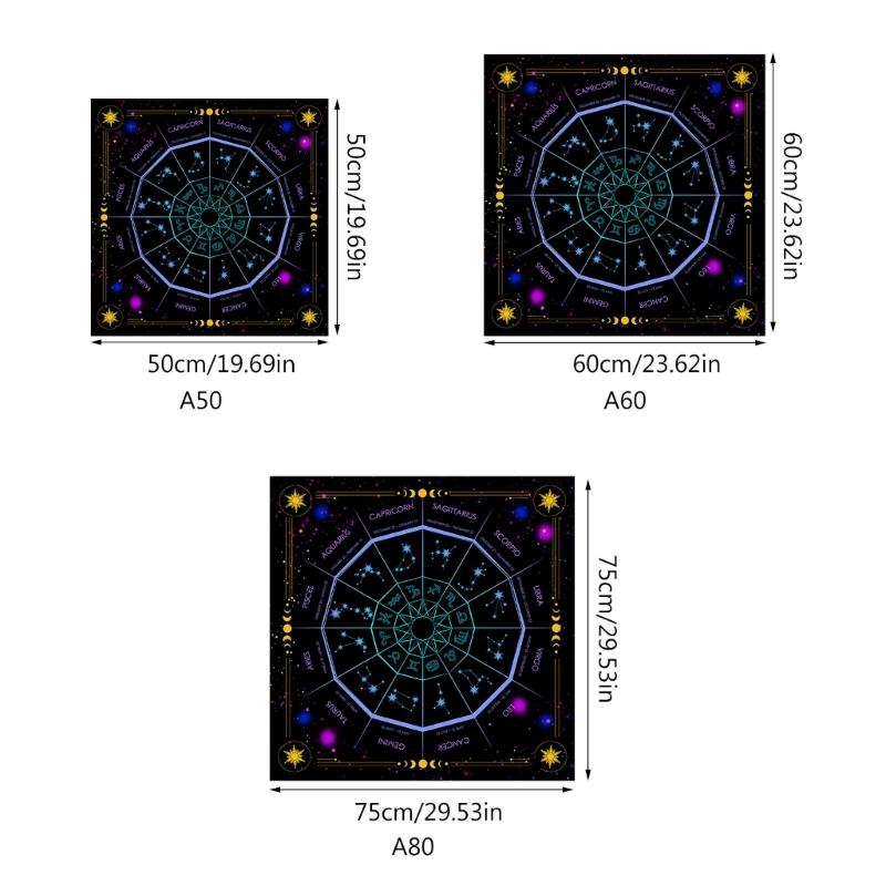 Square Pendulum Divination Tablecloth Tarots Card Pad Runes Altar Table Cloth