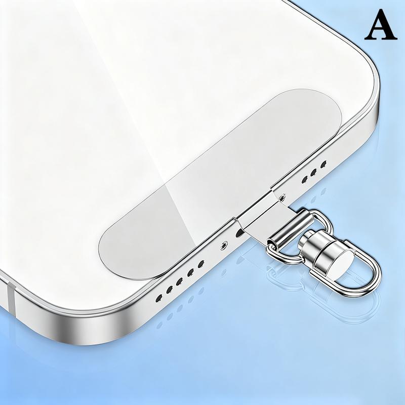 Steel Phone Lanyard Gasket Patch Anti-Lost Anti Fall Mobile Phone Rope Card Metal Clip Strap Hang Cord Tab Accessories