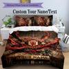 Devils Crest" Personalized Name Text Bedding Set, 1 Duvet Cover & 2 Pillowcases Soft Comfortable Bedroom Home Textile Décor