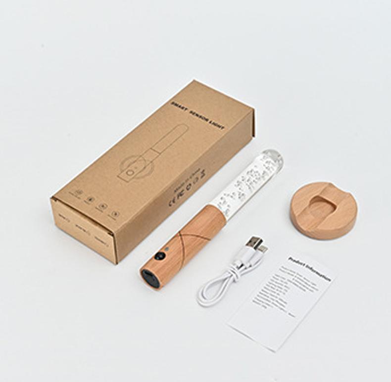 

Светодиодный деревянный USB-ночник Магнитный настенный светильник Кухонный шкаф Светильник для шкафа Домашняя лестница Спальня Настольный светильник Прикроватное освещение WHITE