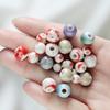 50pcs/Lot 6/8/10mm Classic Ceramic Beads Spacer Loose Round for Necklace Bracelet Earrings Jewelry Making Accessories