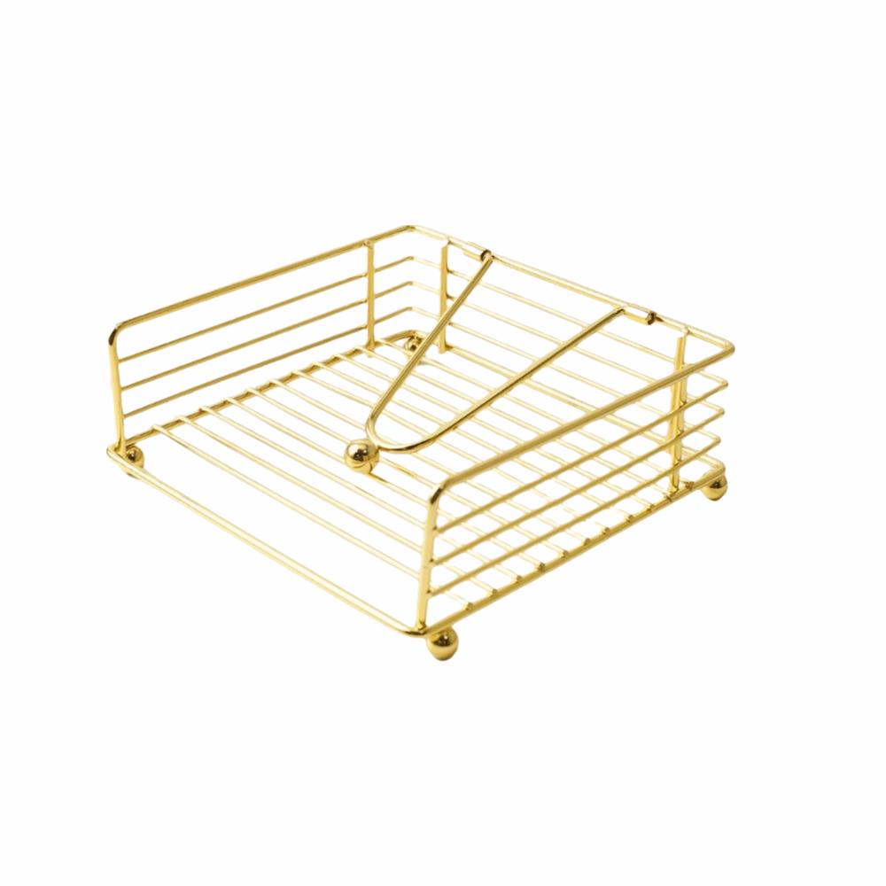 New Wood Base Iron Napkin Holder Modern Style Stable Countertop Napkin Organizer Napkin Organizer Table Decoration