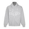 Ensemble Sweat à Capuche Gris Espace Broken Planet Homme Surdimensionné Fermeture Éclair Streetwear Survêtement Tenue Hivernale Décontractée