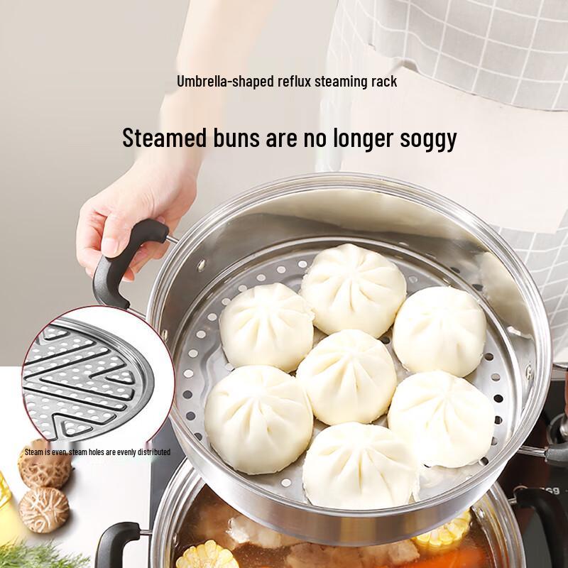 Midea Stainless Steel 3-Tier Steamer Pot