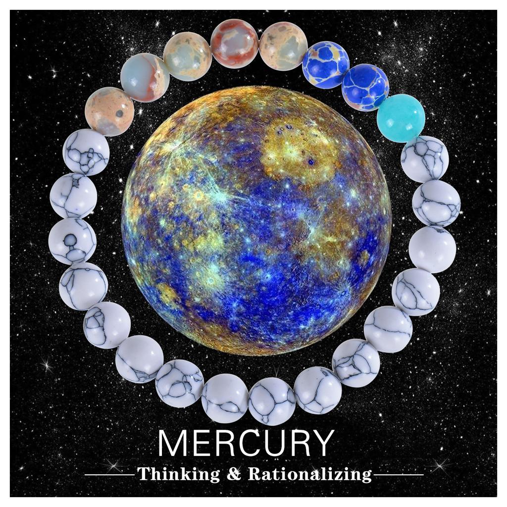 Eight Planets Bead Bracelet Men Natural Stone Universe Universe Solar Chakra Bracelet Women Men Gifts Drop Shipping 2025