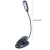 USB Charging LED Clip Lamp Reading Light Study Lamp with 5 Brightness Beads, 3 Light Setting for Books and Camping