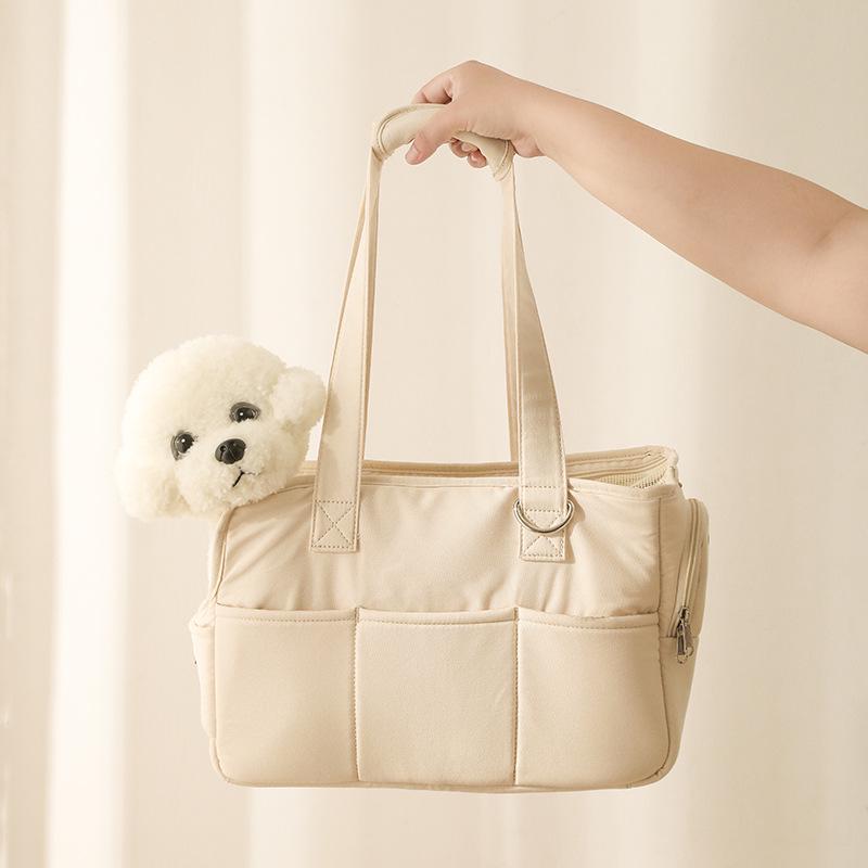 Korean Fashion Portable Pet Bag: Handheld, Crossbody, or Single Shoulder Backpack for Cats and Dogs – Breathable Design