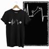 COOLMIND CAT Print  BLACK Short Seleve 100% Cotton Exclusive Graphic Women T Shirt Big Size O-neck Cotton Cat Lover Women Tshirt