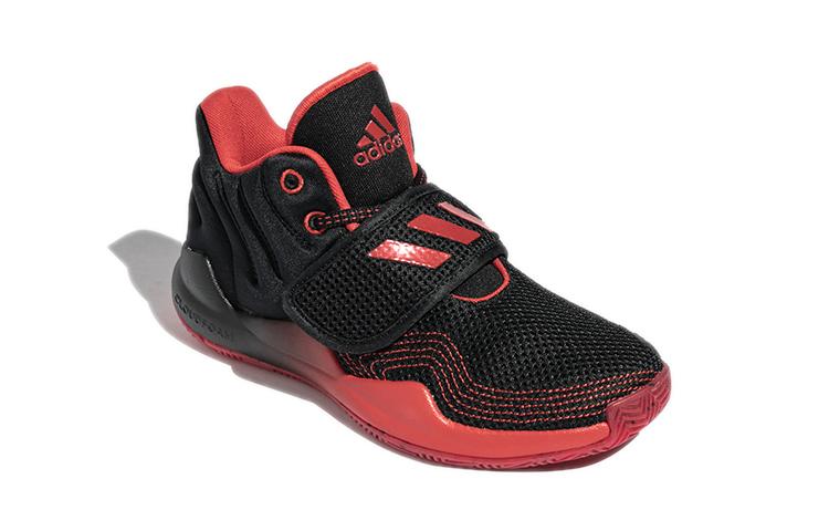 Adidas Deep Threat Fabric Abrasion Resistant Mid top Children's Basketball Shoes Children Aged 3 7 Years Old GZ0110