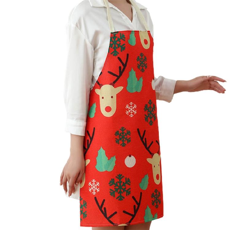 Fabric Apron Bakery Apron Dining Banquet Housewife Chef Christmas Decorations 1