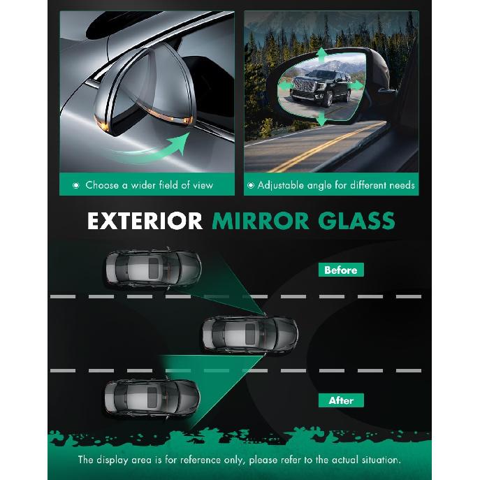 SCITOO Driver Side Mirror Glass Fit For 1999-2006 For Chevy Silverado Pickup 2007 For Chevy Silverado Pickup 2000 For Chevy Suburban 2001-2006 For