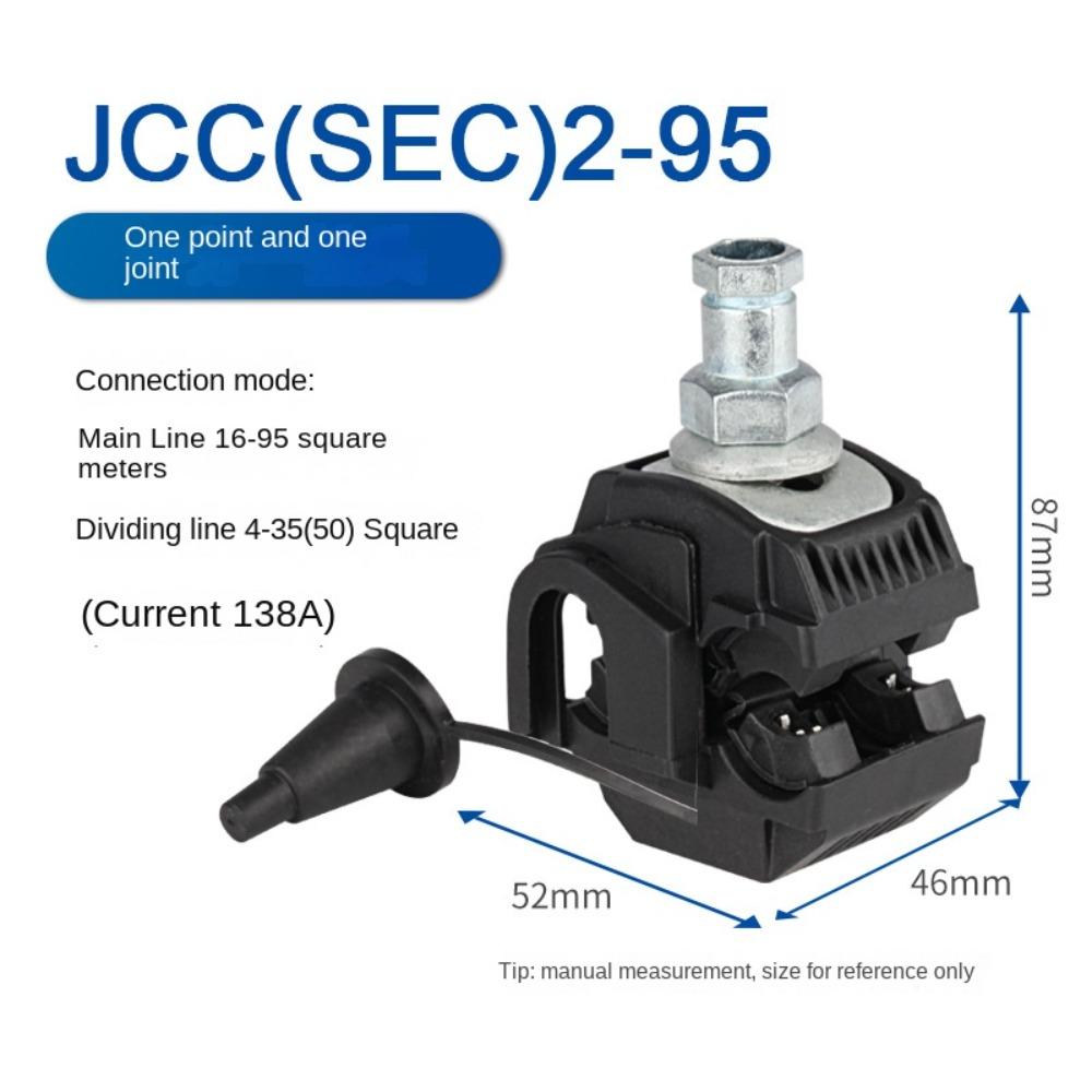 

JJC-2 1KV 2 Main Line Clamp Insulation Piercing Connector No-Peeling Cable Connector